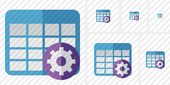 Database Table Settings Symbol