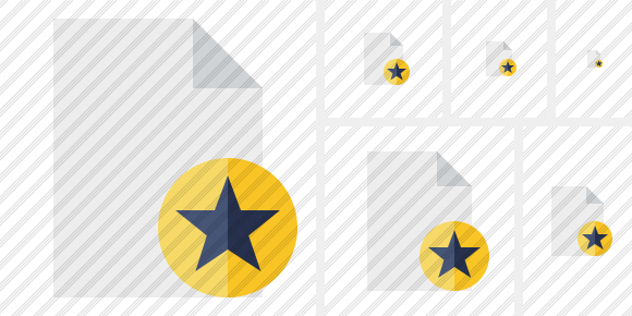 Icono Document Blank Star