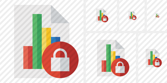 Document Chart Lock Symbol