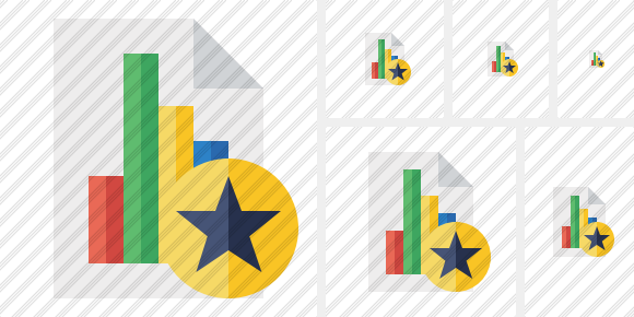 Icono Document Chart Star