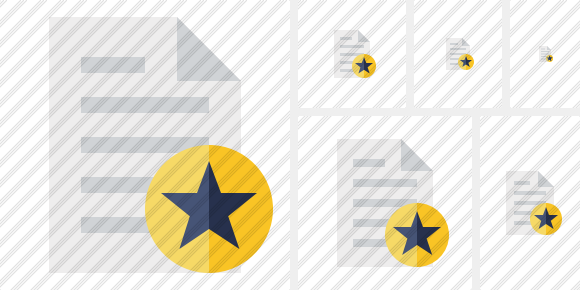 Icône Document Star Icône Document Star