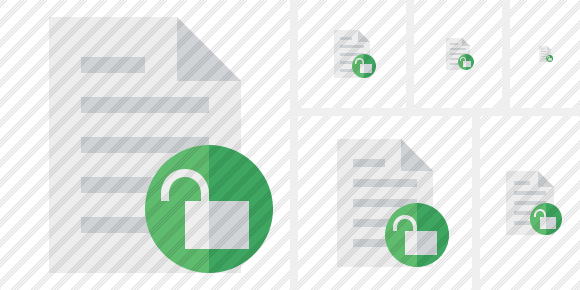 Icône Document Unlock Icône Document Unlock