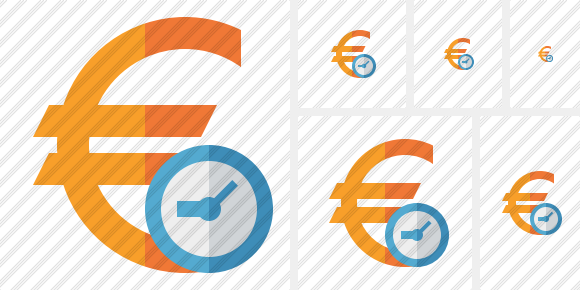 Euro Clock Icon Euro Clock Icon