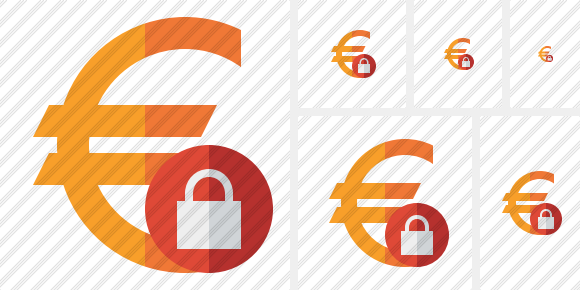 Euro Lock Icon Euro Lock Icon