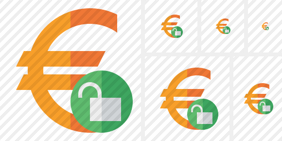 Euro Unlock Icon Euro Unlock Icon