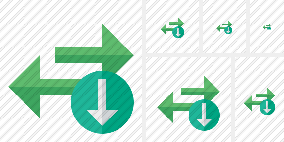 Exchange Horizontal Download Symbol