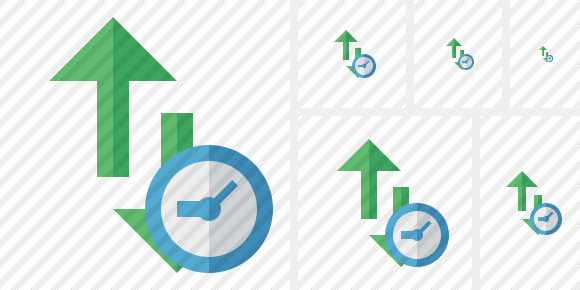 Exchange Vertical Clock Symbol