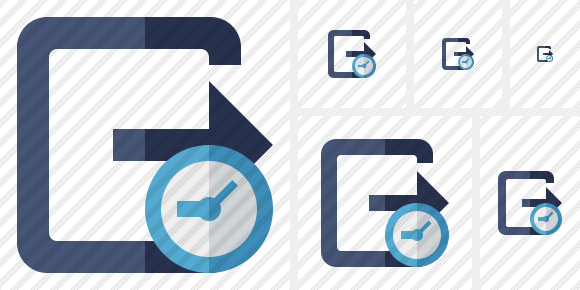Exit Clock Icon Exit Clock Icon