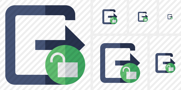 Exit Unlock Icon Exit Unlock Icon