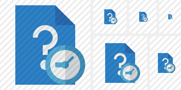 Icona File Help Orologio Icona File Help Orologio