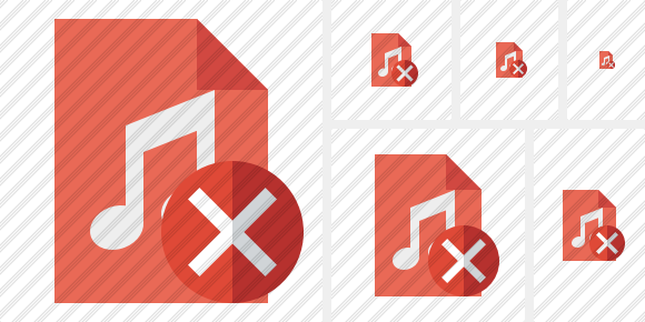 File Music Cancel Symbol