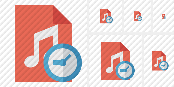 Icône File Music Clock