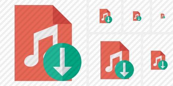 File Music Download Symbol