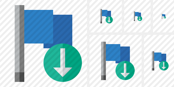 Flag Blue Download Icon Flag Blue Download Icon