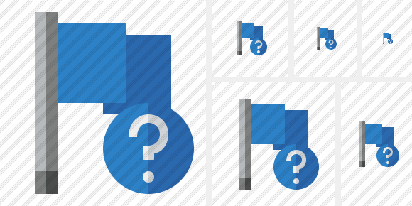 Flag Blue Help Icon Flag Blue Help Icon