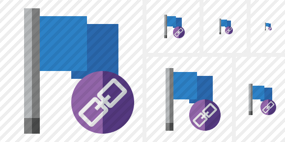 Flag Blue Link Icon Flag Blue Link Icon