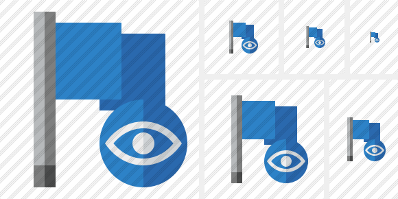 Flag Blue View Icon Flag Blue View Icon