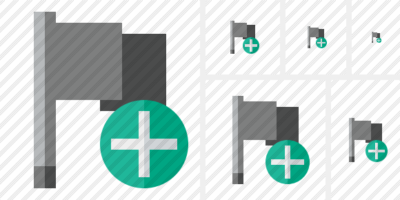 Flag Dark Add Icon Flag Dark Add Icon