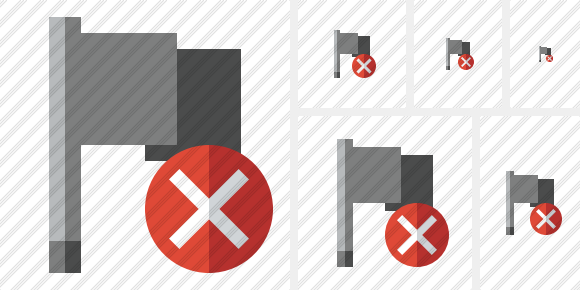 Flag Dark Cancel Icon Flag Dark Cancel Icon