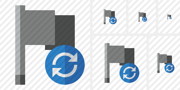 Flag Dark Refresh Icon Flag Dark Refresh Icon