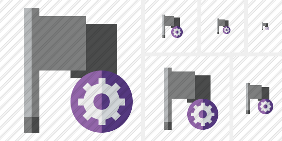 Flag Dark Settings Icon Flag Dark Settings Icon