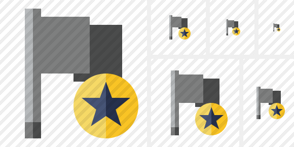 Flag Dark Star Icon Flag Dark Star Icon