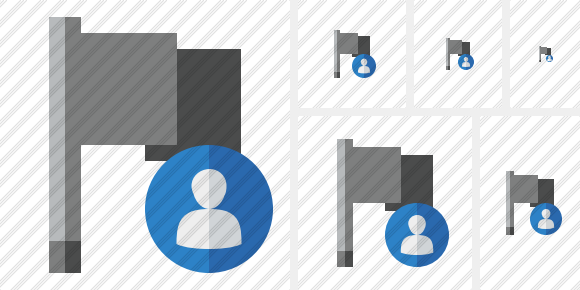 Flag Dark User Icon Flag Dark User Icon