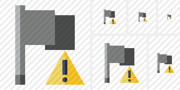Flag Dark Warning Icon Flag Dark Warning Icon