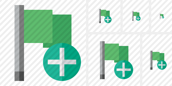 Icona Flag Green Aggiungi Icona Flag Green Aggiungi
