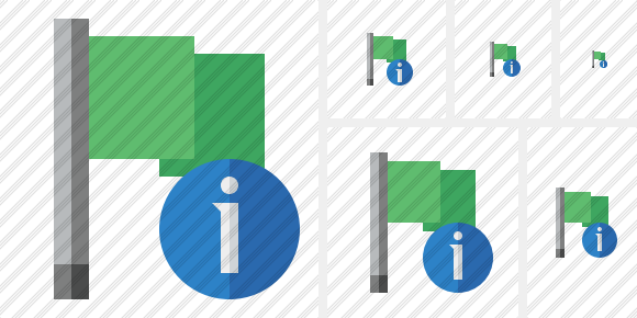 Icona Flag Green Info Icona Flag Green Info