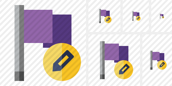 Flag Purple Edit Icon