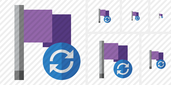 Icono Flag Purple Refresh