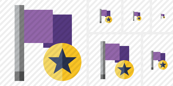 Icono Flag Purple Star