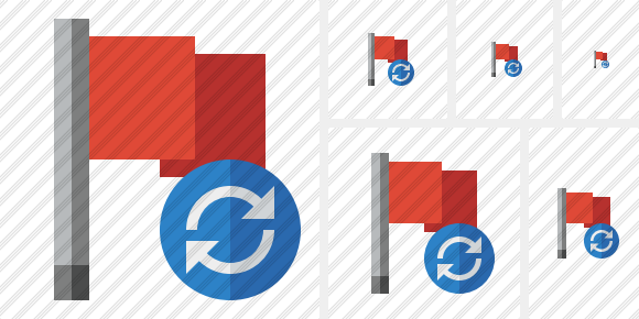 Flag Red Refresh Icon