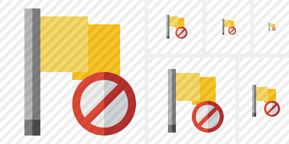 Flag Yellow Block Icon