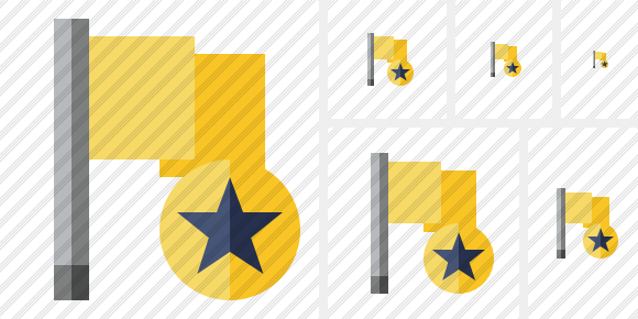 Icono Flag Yellow Star