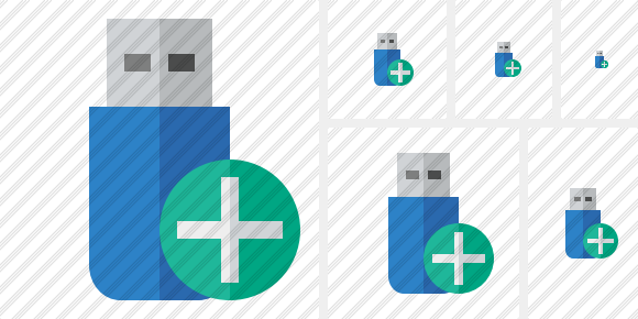 Flash Drive Add Icon Flash Drive Add Icon