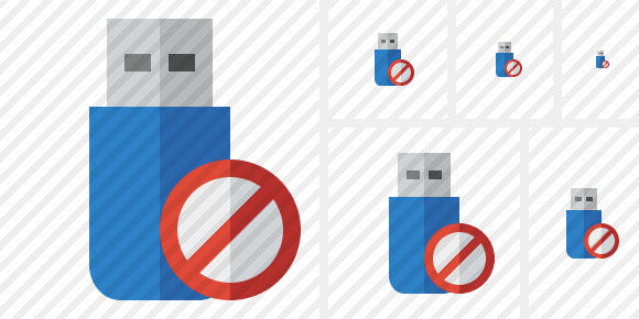 Flash Drive Block Icon Flash Drive Block Icon