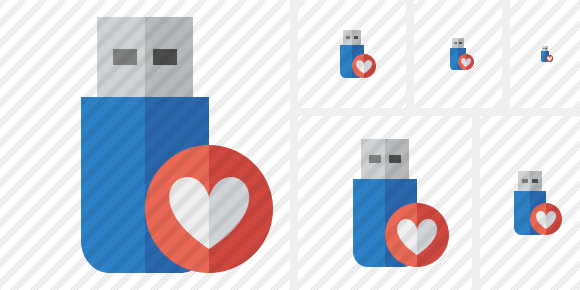 Flash Drive Favorites Icon Flash Drive Favorites Icon