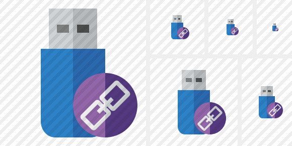 Flash Drive Link Icon Flash Drive Link Icon