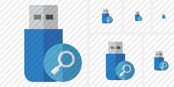 Flash Drive Search Icon Flash Drive Search Icon