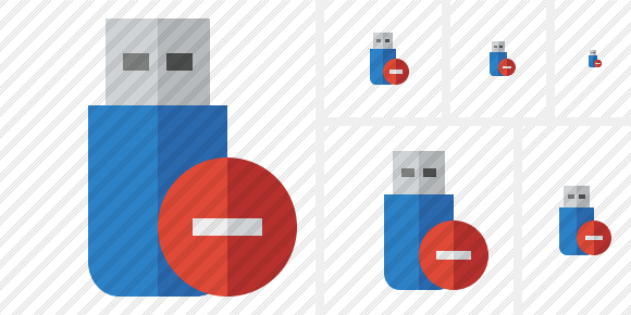 Flash Drive Stop Icon Flash Drive Stop Icon