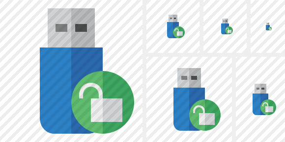 Flash Drive Unlock Icon Flash Drive Unlock Icon