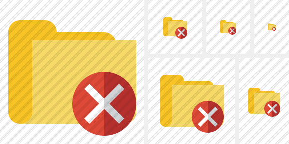 Folder Cancel Icon Folder Cancel Icon