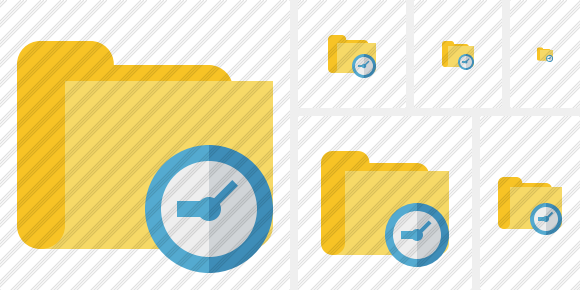 Folder Clock Icon Folder Clock Icon