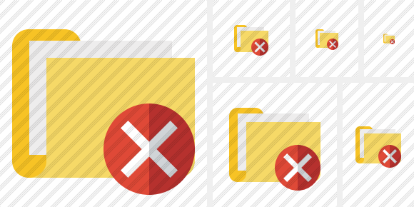 Folder Documents Cancel Icon Folder Documents Cancel Icon