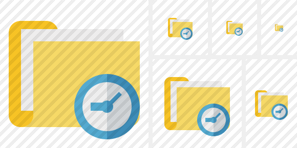 Folder Documents Clock Icon Folder Documents Clock Icon