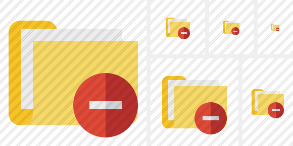 Folder Documents Stop Icon Folder Documents Stop Icon