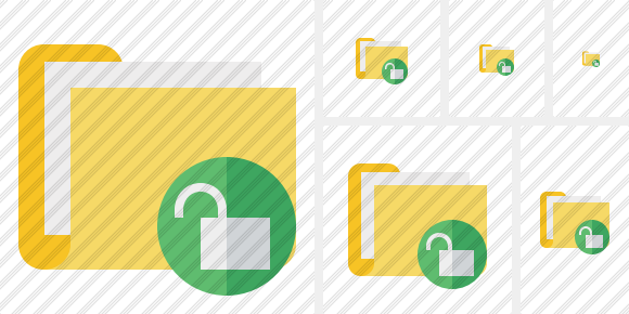 Folder Documents Unlock Icon Folder Documents Unlock Icon