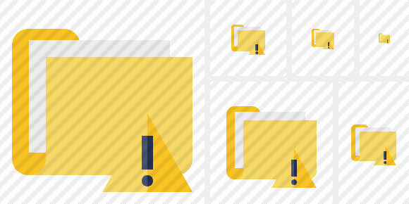 Folder Documents Warning Icon Folder Documents Warning Icon